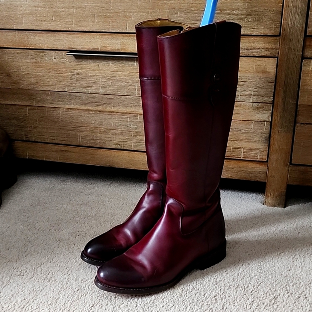 Frye burgundy boots